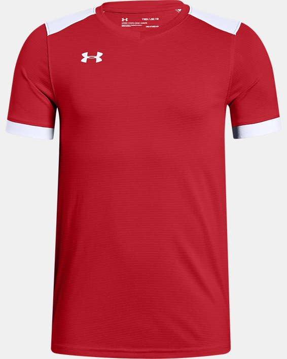 Kids' UA Threadborne Match Jersey, Red, pdpMainDesktop image number 0